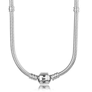 NEW Pandora Barrel Clasp Charm Necklace